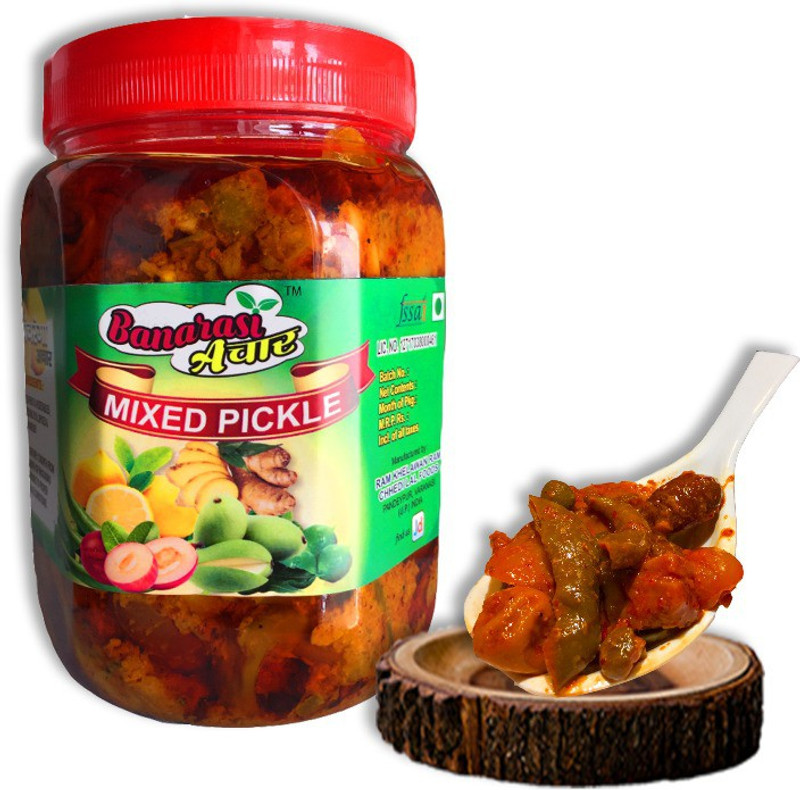 banarasi achar MIXED PICKLE Mixed Vegetable Pickle(875 g)