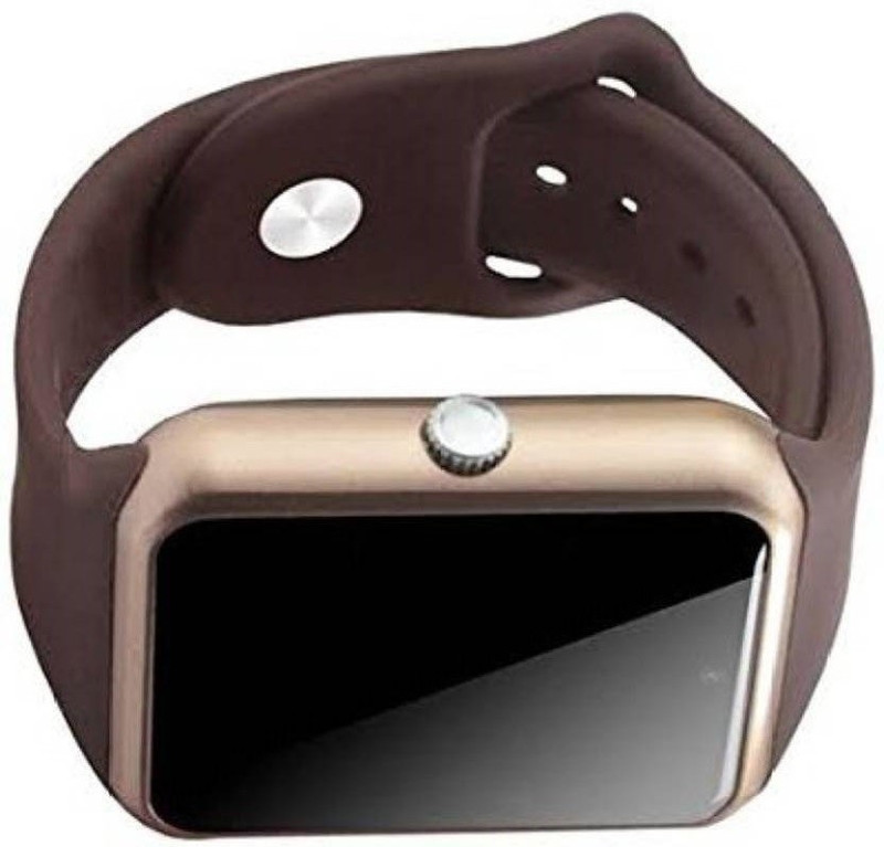 Buy EWELL A1 watch Compatible All ap ple android golden Smartwatch Brown Strap Regular Online at desertcartZimbabwe