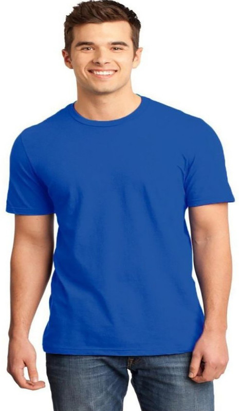 the woxnox Solid Men & Women Round Neck Blue T-Shirt