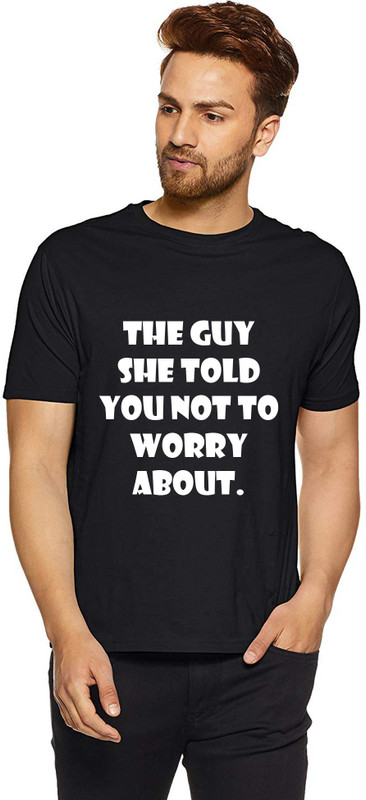 vogueorgy Typography Men Round Neck Black T-Shirt