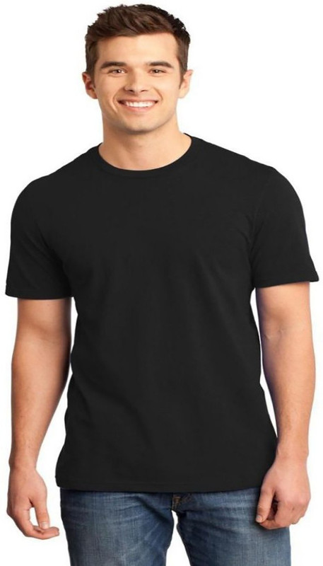 the woxnox Solid Men & Women Round Neck Black T-Shirt
