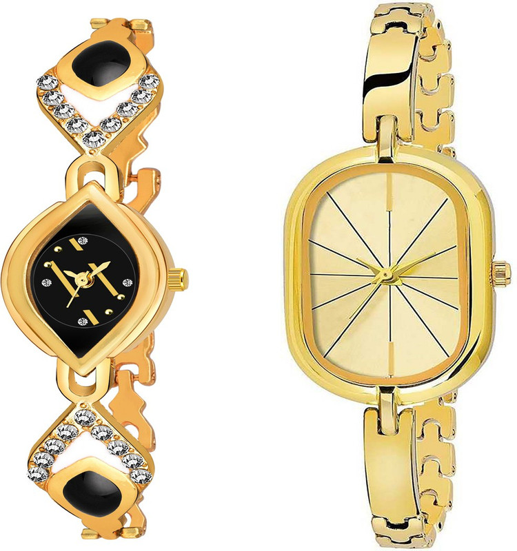 sasy 4712 Best Studded Designer Two Metal Watch Analog Watch  - For Women