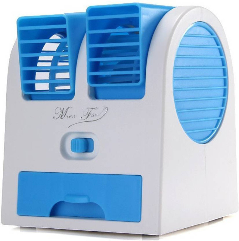 Akshat MINI SUMMER SMALL USB SWITCH BATTERY COLD FAN COOLING Room/Personal Air Cooler(Blue, 0 Litres)