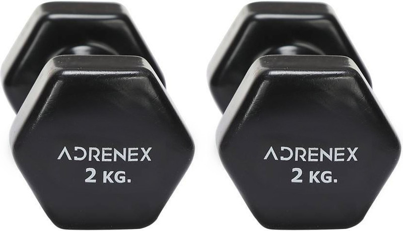 Adrenex by Flipkart 1 kg Pair (2pcs,*1kg), Anti Slip, Vinyl Coated Dumbbell(2 kg)