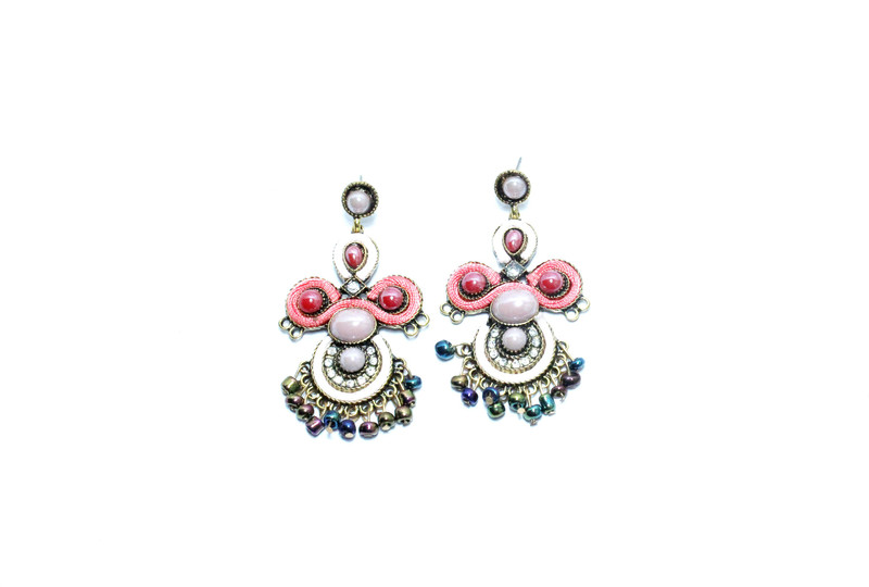premia Thread And Beads Work Design Classy Dangle & Drop Earring Metal Drops & Danglers