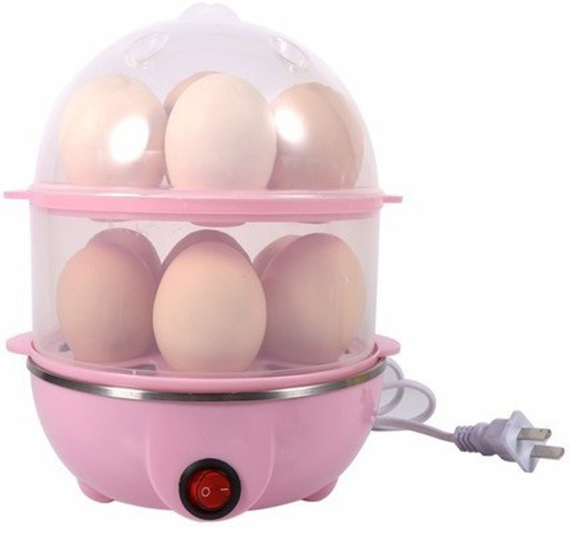 royconsultancy Double Layer Boiler Steamer Electric Boiler Steamer Poacher Electric Double Layer Boiler (multi color-14 Eggs) Egg Cooker(Multicolor, 14 Eggs)