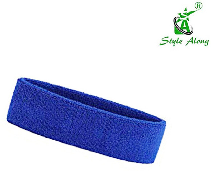 style along Outdoor Sports Sweatband Headband Yoga Gym Unisex Head Band Fitness Band(Blue, Pack of 1)