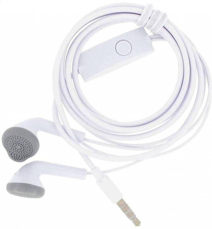 blue india Wired Headset with Mic Wired Headset with Mic(White, In the Ear)