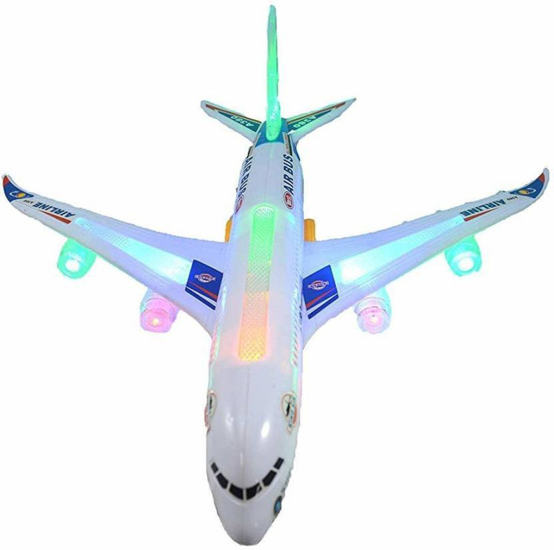 ExaltedCollection Air Bus A380 Aeroplane | Battery Operated | Airplane Toy(White)