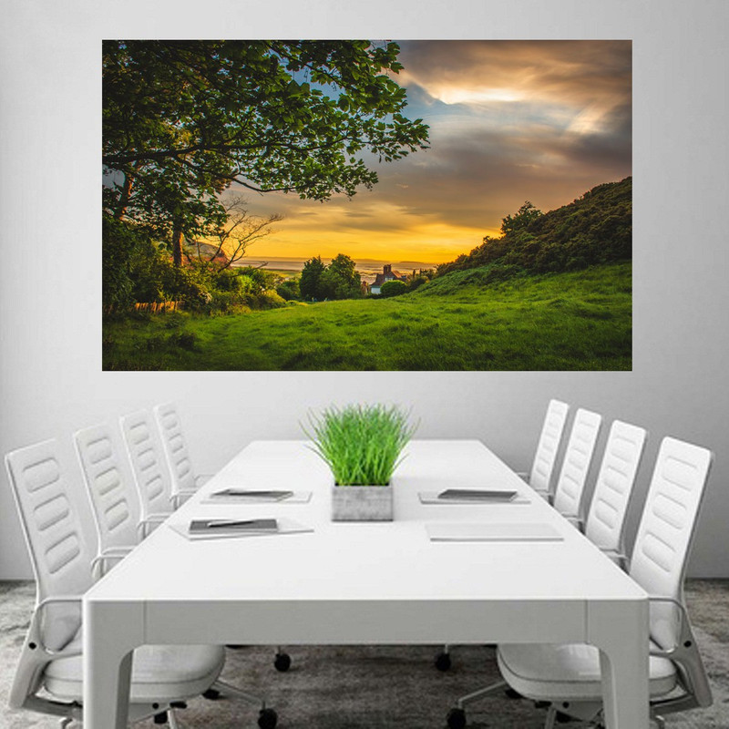 Clouds Dawn Deganwy Wallpaper Poster No Framed Large Painting On Canvas Wall Art Picture for Home Decoration Wall Decor Poster 3D Poster(24 inch X 48 inch)