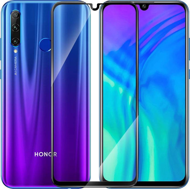 onlinecart Edge To Edge Tempered Glass for honor 20i full glue tempered glass, honor 20i pro full glue black(Pack of 1)