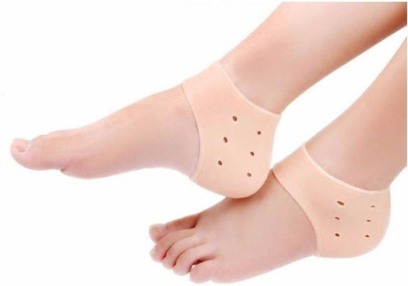 jackshowshope Silicone Gel half Heel Pad Socks for Pain Relief for Men and Women Heel Support(Multicolor)
