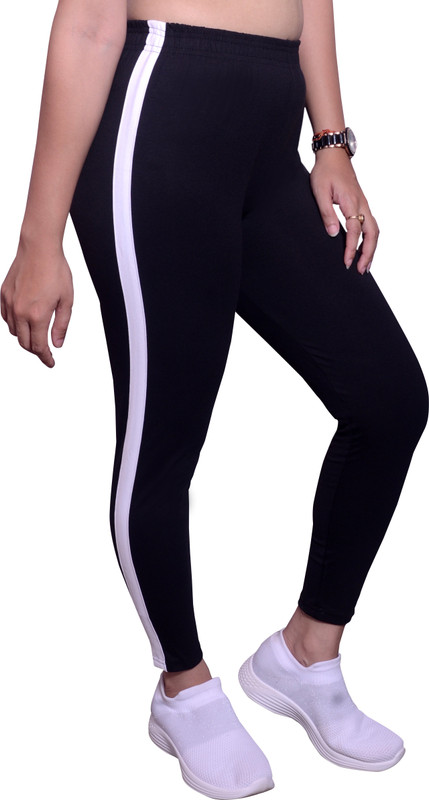super master Striped, Solid Women Black Tights