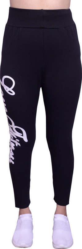 super master Solid, Graphic Print Women Black Tights
