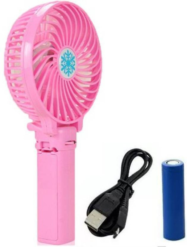 27 circle Reachargable handy fan Handy fan Rechargeable Fan(Multicolor, Pink, Blue)