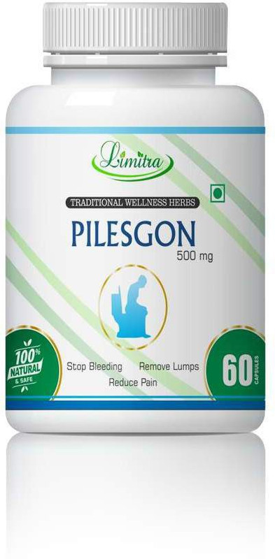 limitra Pilesgon, Stop Bleeding Remove Lumps Reduse Pain 100% Natural(60 Tablets)