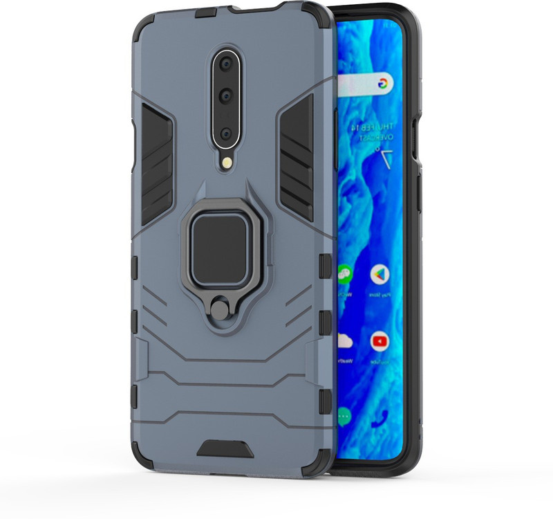 livix Back Cover for Oneplus 7 Pro Car Mount Ring Case Shock Proof(Navy Blue, Shock Proof)
