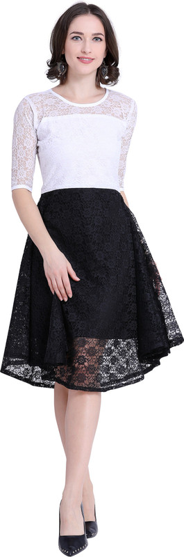 sbj collections Women Fit and Flare Multicolor Dress