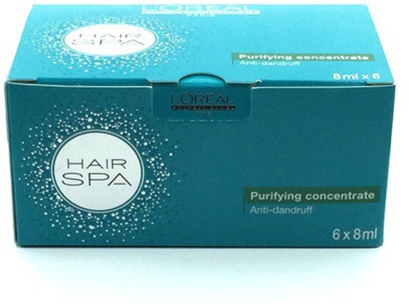 L'Oreal Hair Spa Purifying Concentrate For Anti-Dandruff - Pack Of 6  Ampules (8mlx6) 48 ML : Amazon.co.uk: Beauty