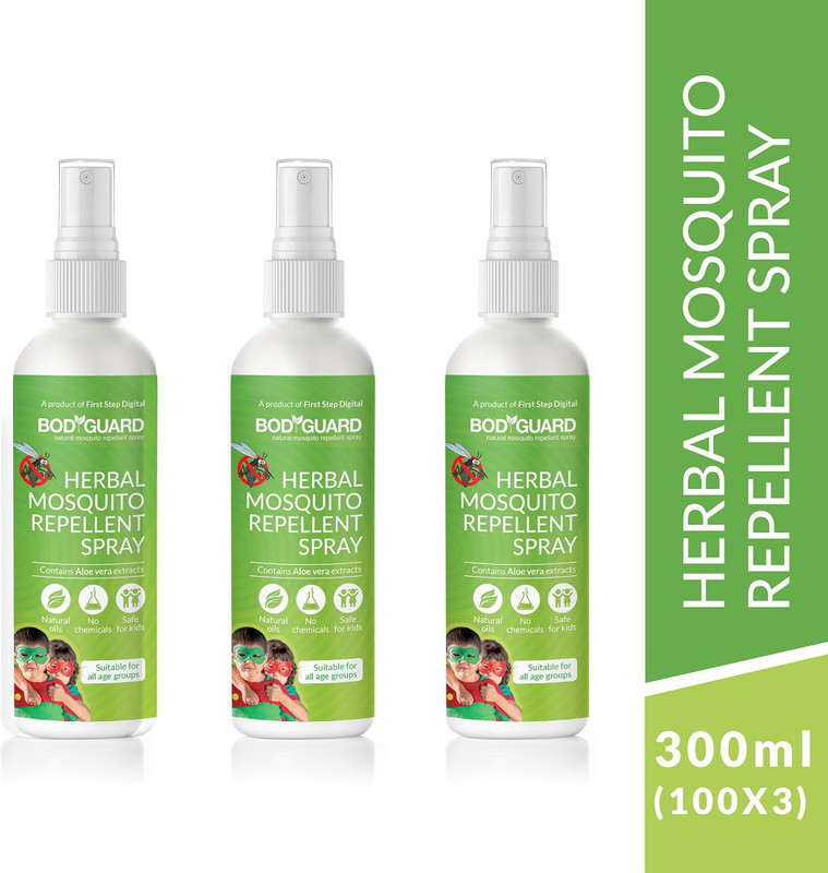 BodyGuard Natural Anti Mosquito Repellent Spray(3 x 100 ml)