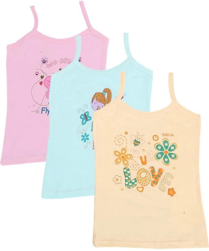 SIRTEX Camisole For Girls(Multicolor, Pack of 3)