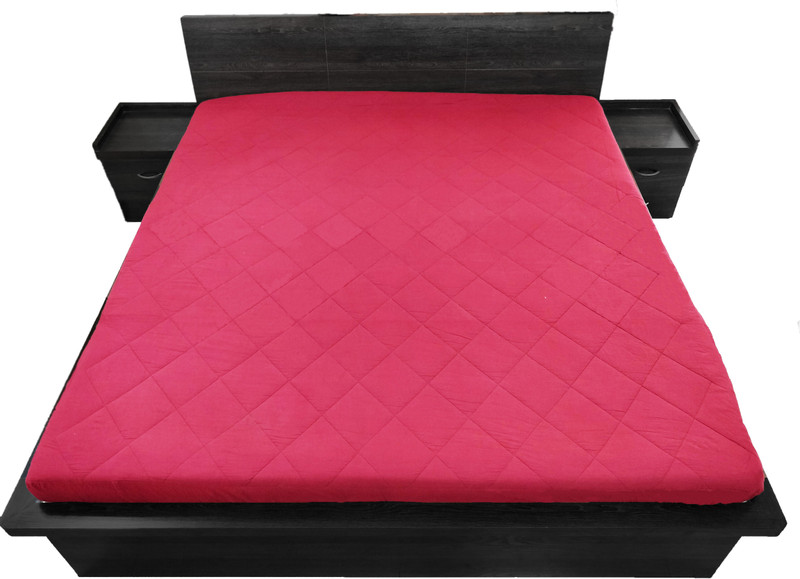 blockofind Fitted King Size Waterproof Mattress Protector(Maroon)