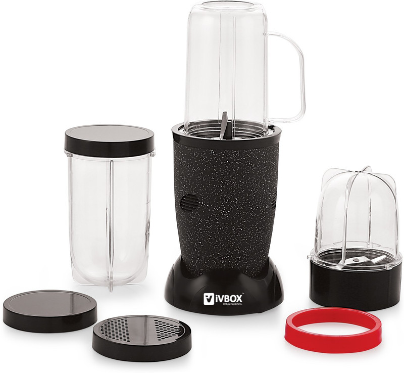 iVBOX Wonder-Pro Nutri Blend 450-Watt Portable Compact Powerful 450 Juicer Mixer Grinder(Black, 3 Jars)
