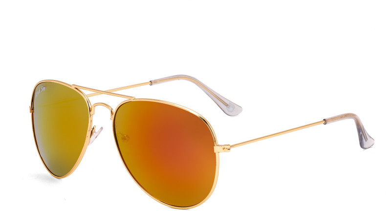 Royal Son Aviator Sunglasses(Red, Golden) Royal Son Aviator Sunglasses(Red, Golden)