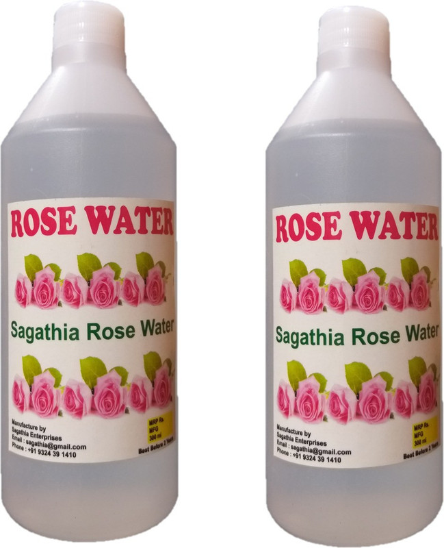 sagathia Advance Rose Water 300ml Pack of 2 Premium Gulab Jal(300 ml)