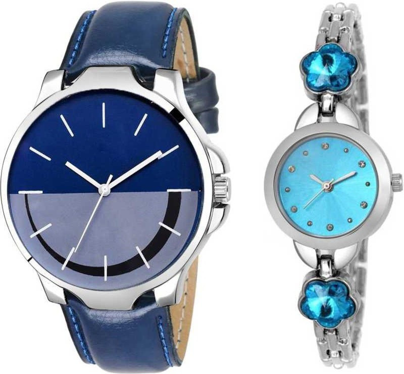 evoto BULE DIAL & BLUE STONE ANALOG WATCH FOR MEN & WOMEN Analog Watch  - For Men & Women