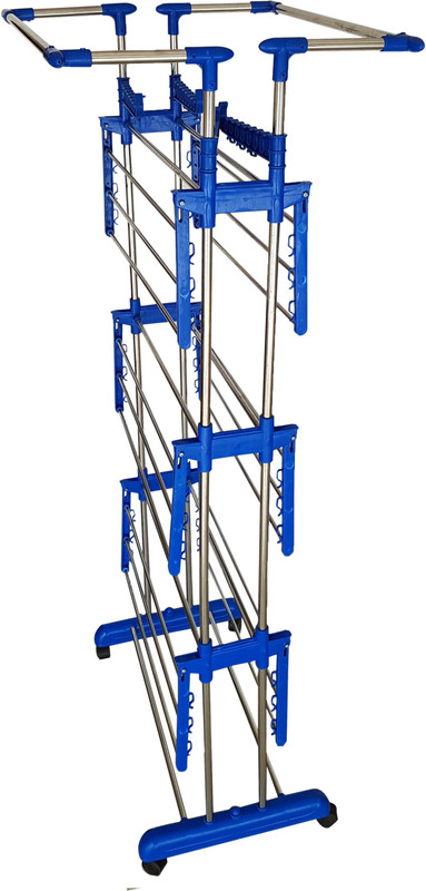 Buy LAKSHAY JUMBO KING 4 LEYARS SUPER HEIGHTED FOLDABLE Stainless Steel Floor Cloth Dryer Stand Blue Online at desertcartCyprus