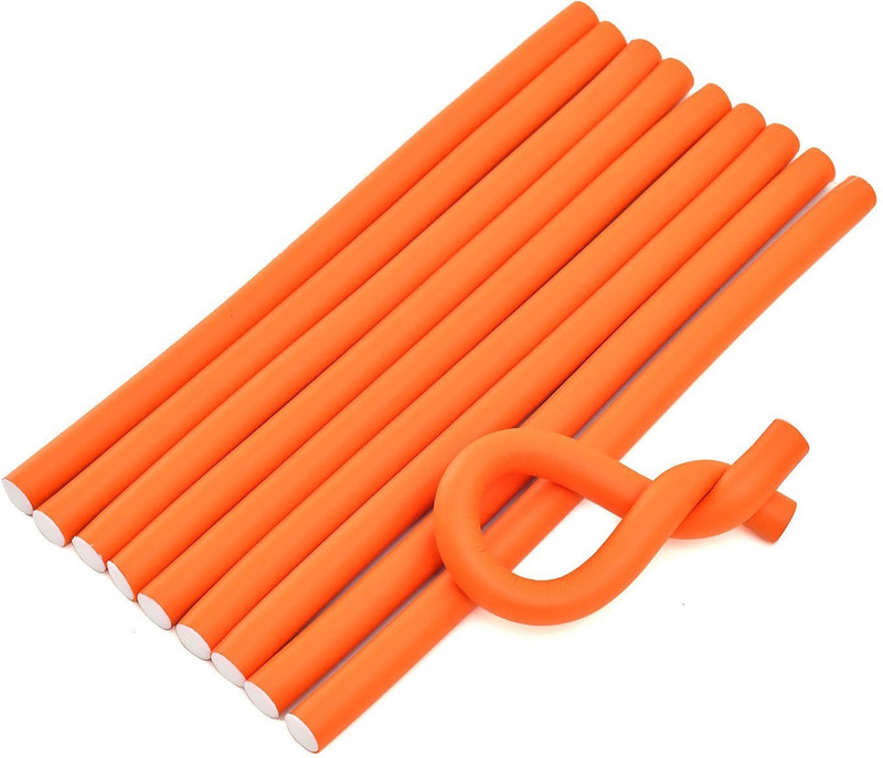 Shopfleet Soft Twist Hair Curlers and Rollers Rods In Foam - Pack of 10 Hair Curler(Multicolor)