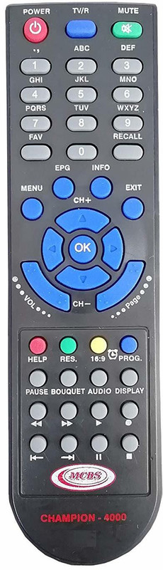 LipiWorld Setup Box Remote Control Compatible for  4000 MCBS Remote Controller(Black)