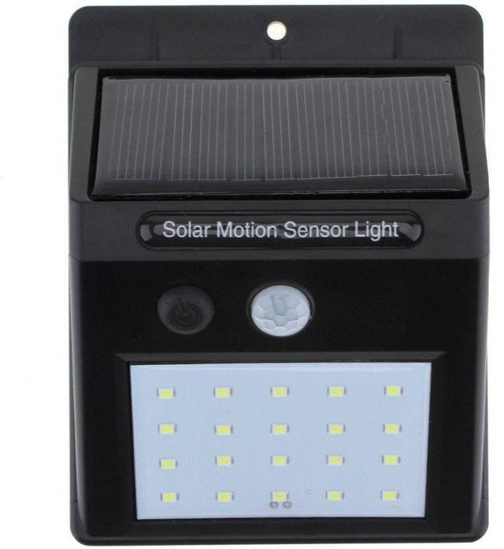 jayastraders Outdoor Motion Activated Sensor Solar Panel LED Sensor Wall Light With 20 LED'S, Water Proof & Easy to Fit & Two Lighting Modes Solar Light Set(Wall Mounted Pack of 1)
