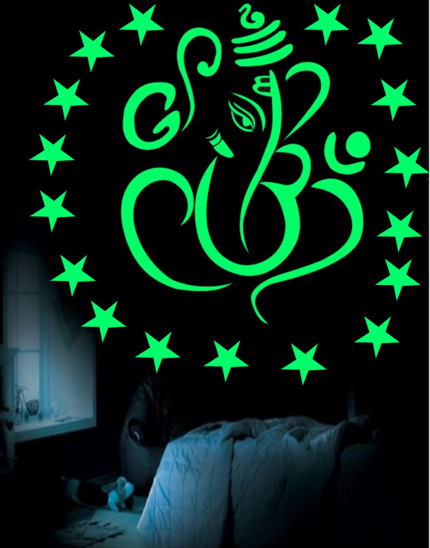creative kraft Medium Night Glow Self Adhesive Wall Stickers  Sticker(Pack of 1)