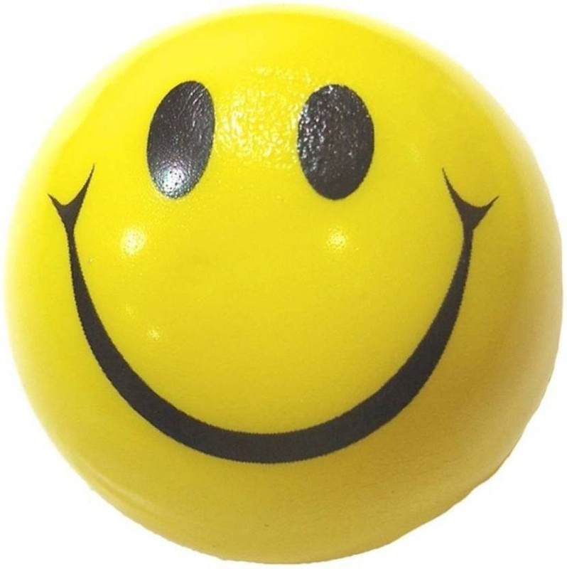 labh traders Style & Squad Smiley Face Stress Reliever Ball - 3 inch (Yellow)  - 2 cm(Yellow)