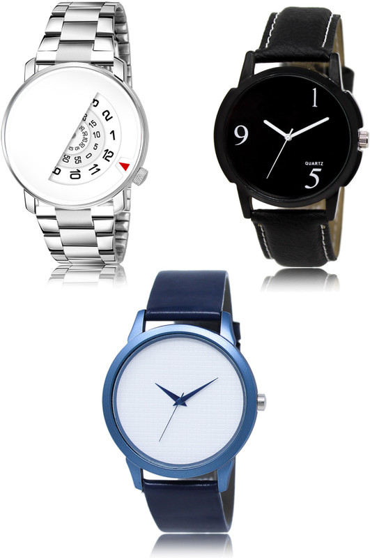 bule pearl R106- R06- R33 New latest Designer Combo of 3 Analog Watch  - For Men