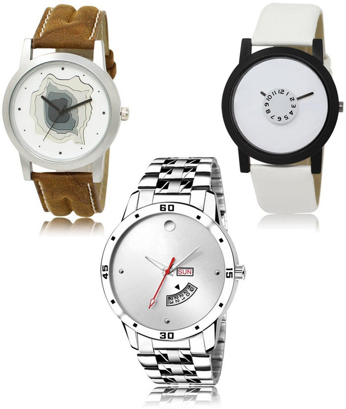 bule pearl R09- R26- R103 New latest Designer Combo of 3 Analog Watch  - For Men