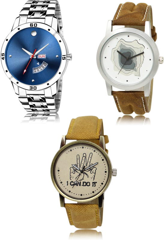bule pearl R105-R09-R30 New latest Designer Combo of 3 Analog Watch  - For Men