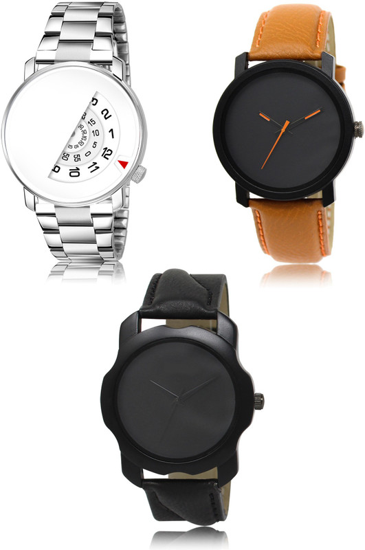 bule pearl R106-R20-R22 New latest Designer Combo of 3 Analog Watch  - For Men