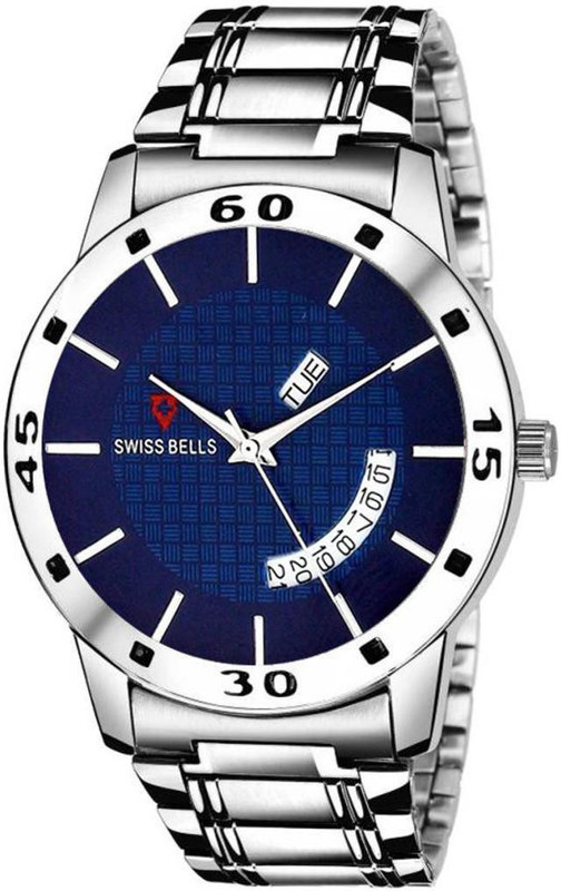 Buy Swiss Bells SBA 028 Imported Blue Dial Silver Stainless Steel