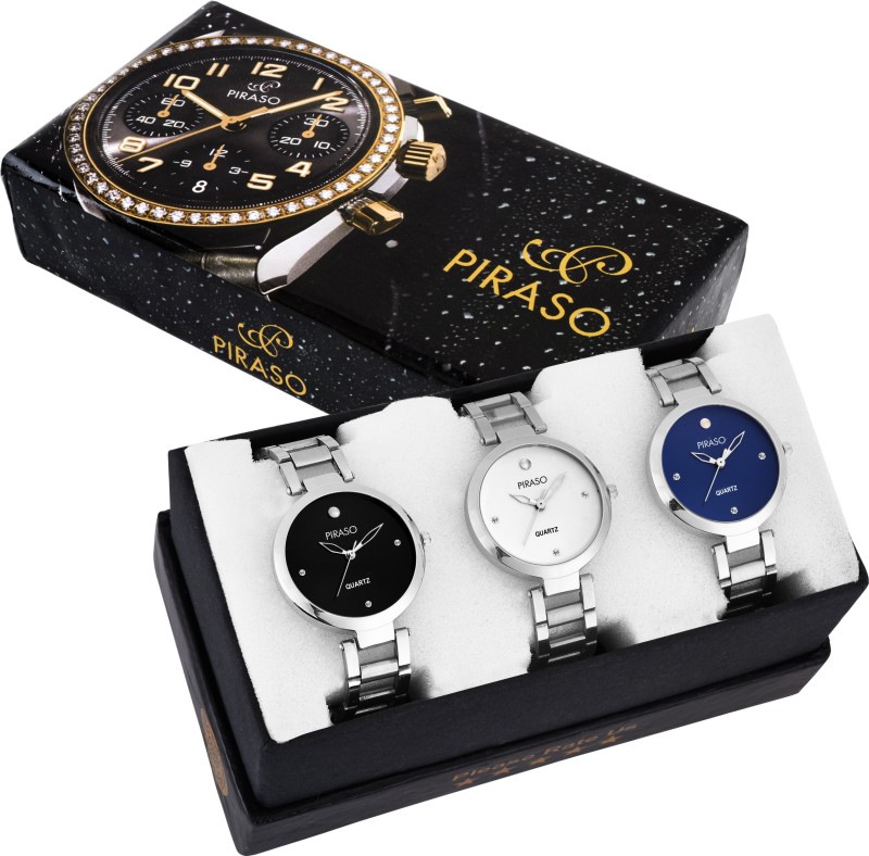 PIRASO PW3-2266 DESIGNER COMBO OF 3 WATCHES FOR GIRLS AND WOMEN'S Analog...