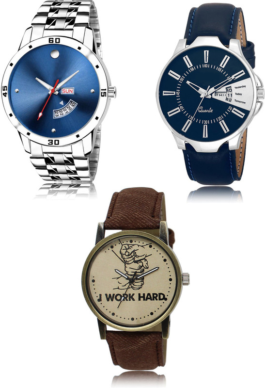 bule pearl R105-R23-R29 New latest Designer Combo of 3 Analog Watch  - For Men