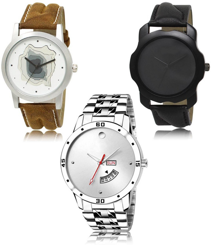 bule pearl R09-R22-R103 New latest Designer Combo of 3 Analog Watch  - For Men