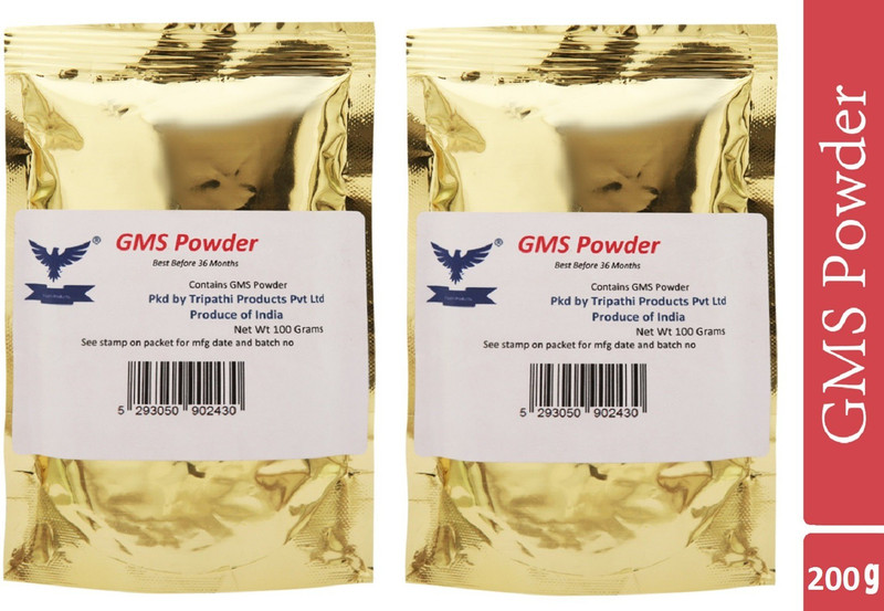 tripathi products GMS Powder Pack Of 2 Glycerol Monostearate (GMS) Powder(200 g)
