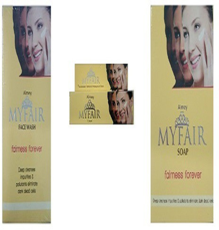 almey MyFair Cream 20gm Face Wash 60gm Soap 75gm(3 Items in the set)