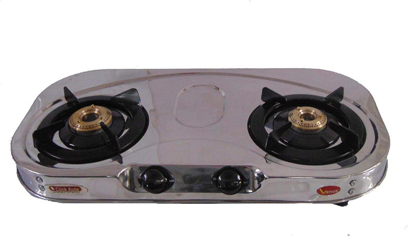click auto Steel Manual Gas Stove(2 Burners)