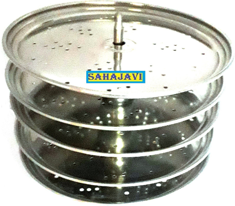 sahajavi Stainless Steel 5 Plates Idiyappam Puttu Stand/Plates Standard Idli Maker(5 Plates , 5 Idlis )