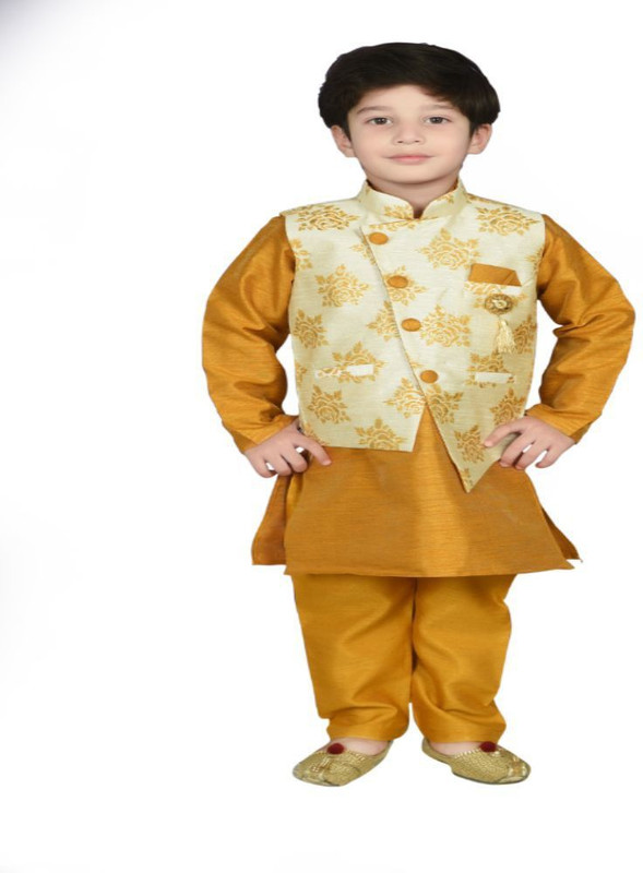 utrendz Boys Wedding, Festive & Party, Formal Blazer, Shirt and Trouser Set(Blue Pack of 1)