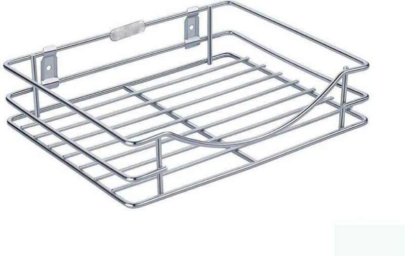 shopkart set top box stand (Silver) Stainless Steel Kitchen Rack(Silver)